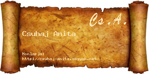 Csuhaj Anita névjegykártya